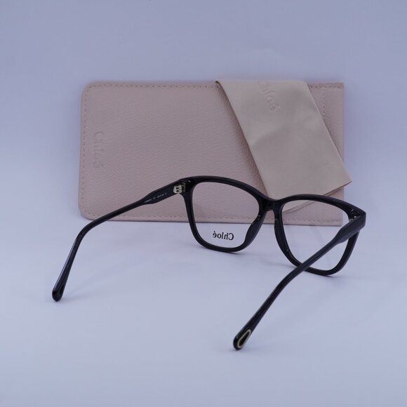 Chloe CH0084OA 001 Square Eyeglasses 55mm - Shiny Black - Picture 9 of 9